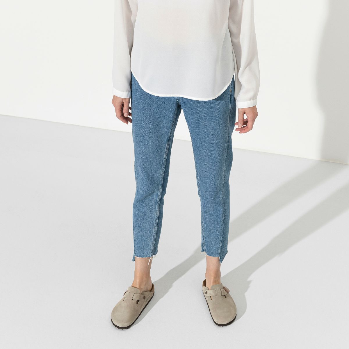 Birkenstock | Boston Soft Foot Bed Suede Reg - Taupe