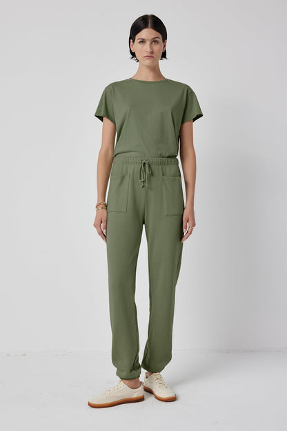 Velvet | Westlake Organic Cotton Trackpants - Army