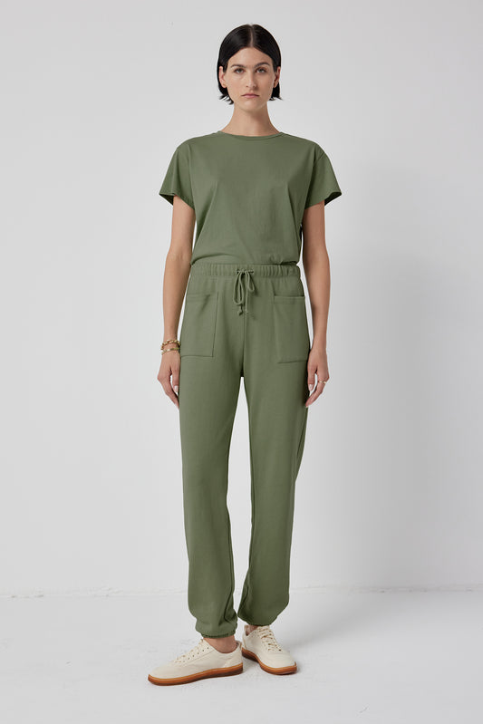 Velvet | Westlake Organic Cotton Trackpants - Army