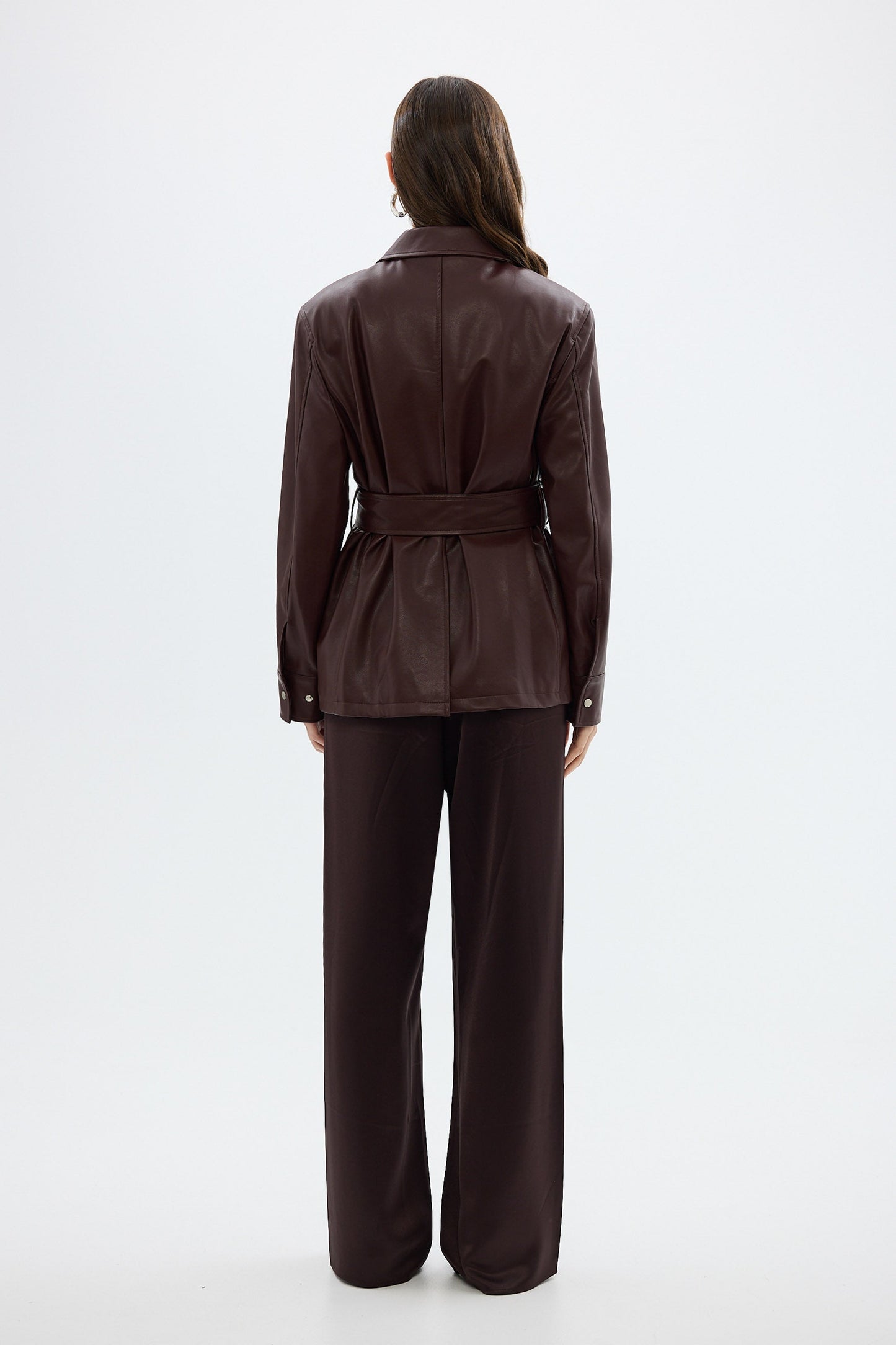Bubish | Ellery Faux Leather Jacket - Bordeaux