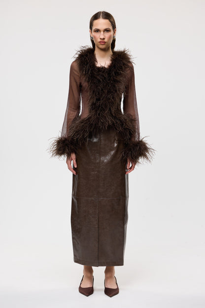 Bubish | Raye Maxi Skirt - Chocolate