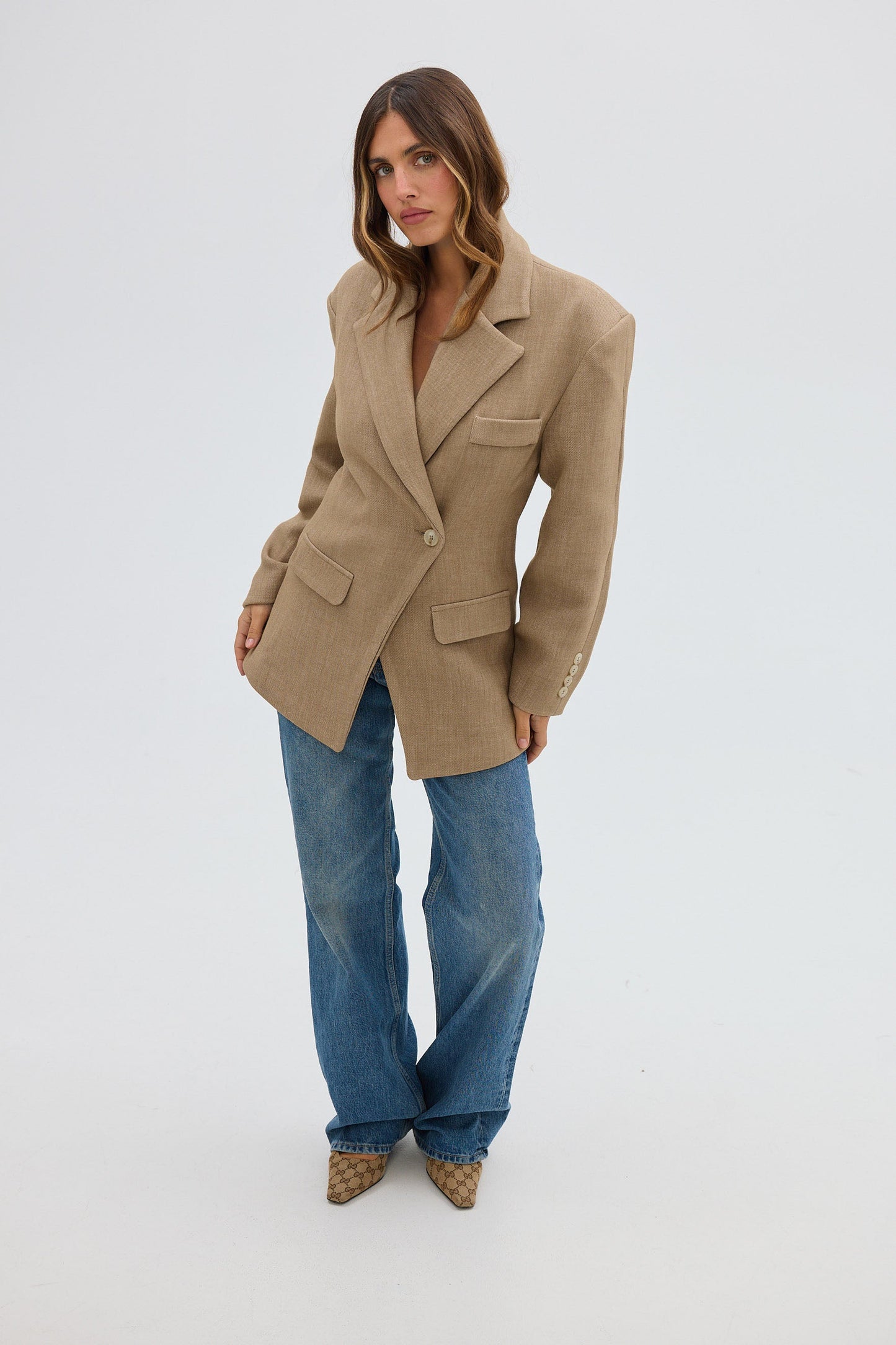 Bubish | Saskia Cinched Blazer - Caramel