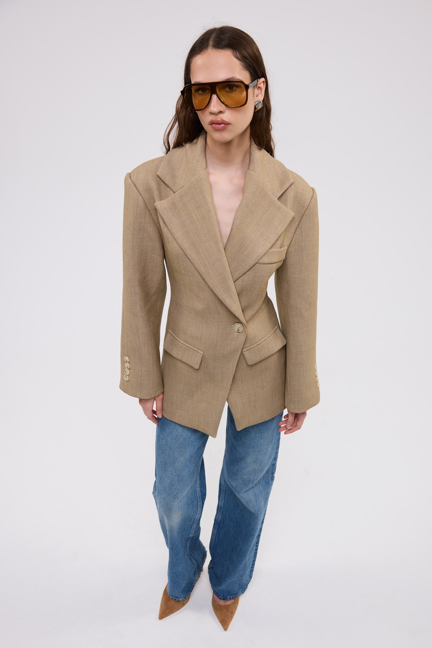 Bubish | Saskia Cinched Blazer - Caramel