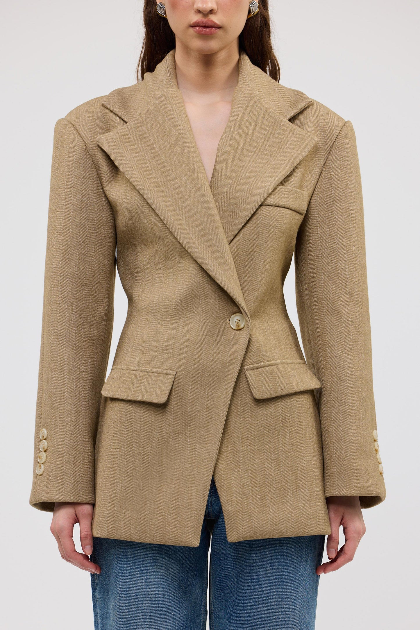 Bubish | Saskia Cinched Blazer - Caramel