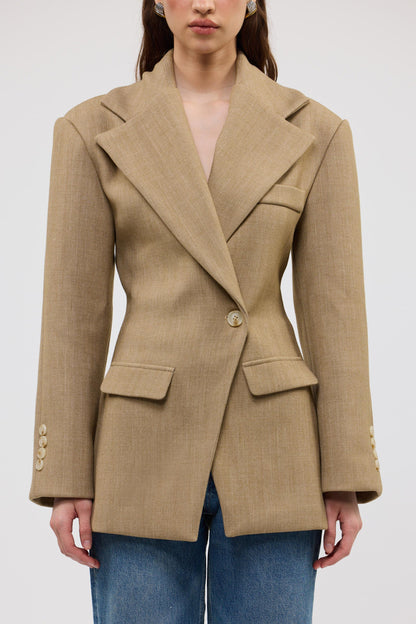 Bubish | Saskia Cinched Blazer - Caramel