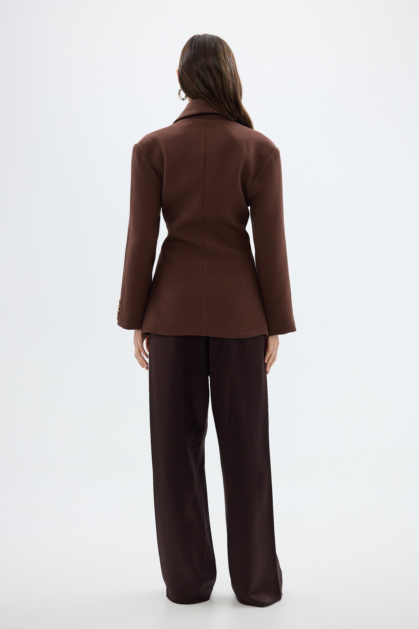 Bubish | Saskia Cinched Blazer - Chocolate