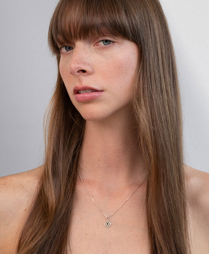 Zoe & Morgan | Centered Necklace - Silver/Chrome Diopside