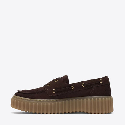 Clarks | Torhill Boat - Dark Brown Suede