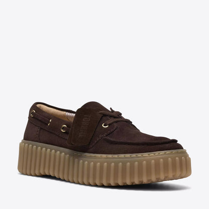 Clarks | Torhill Boat - Dark Brown Suede