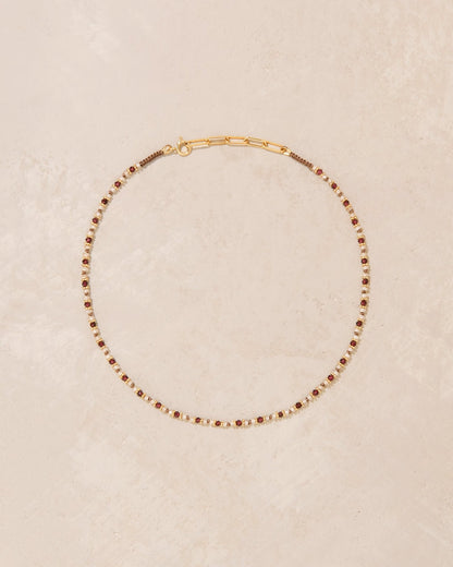 Tityaravy | Kravat Necklace - Garnet
