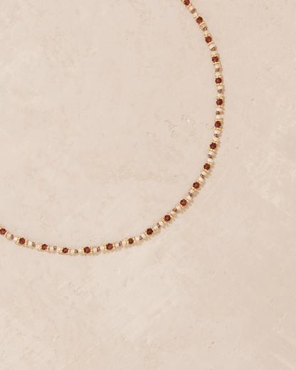 Tityaravy | Kravat Necklace - Garnet