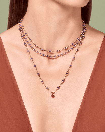 Tityaravy | Peony Necklace - Amethyst