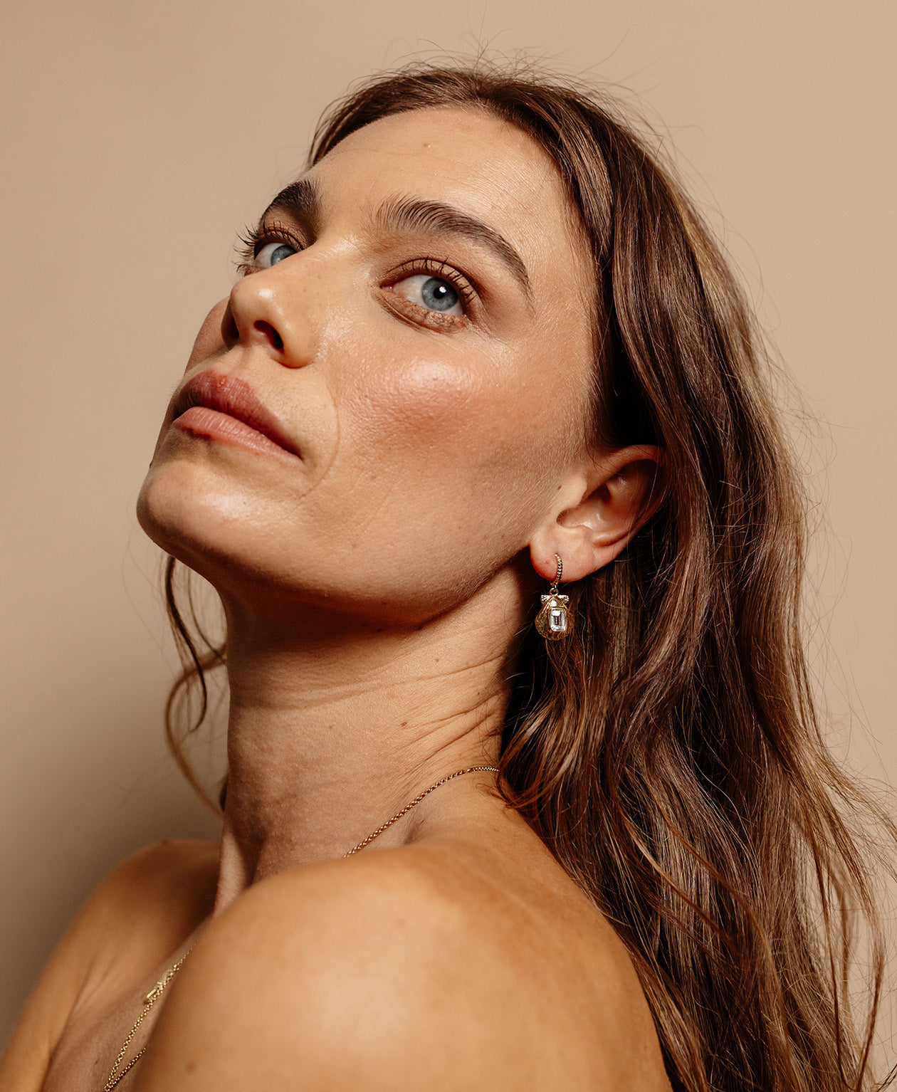 Zoe & Morgan | Cordelia Earrings - Gold White Topaz
