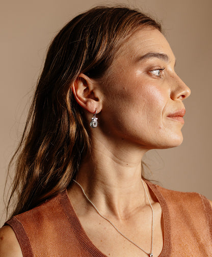 Zoe & Morgan | Cordelia Earrings - Silver White Topaz