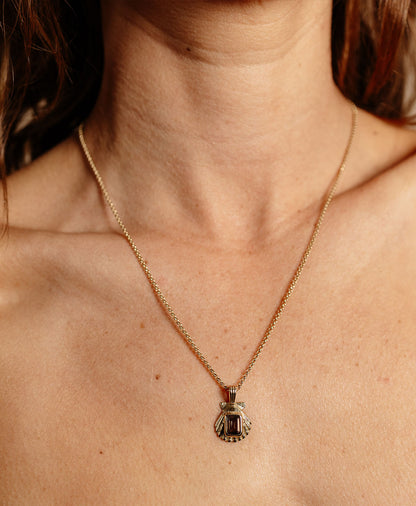 Zoe & Morgan | Cordelia Necklace - Gold Smokey Quartz