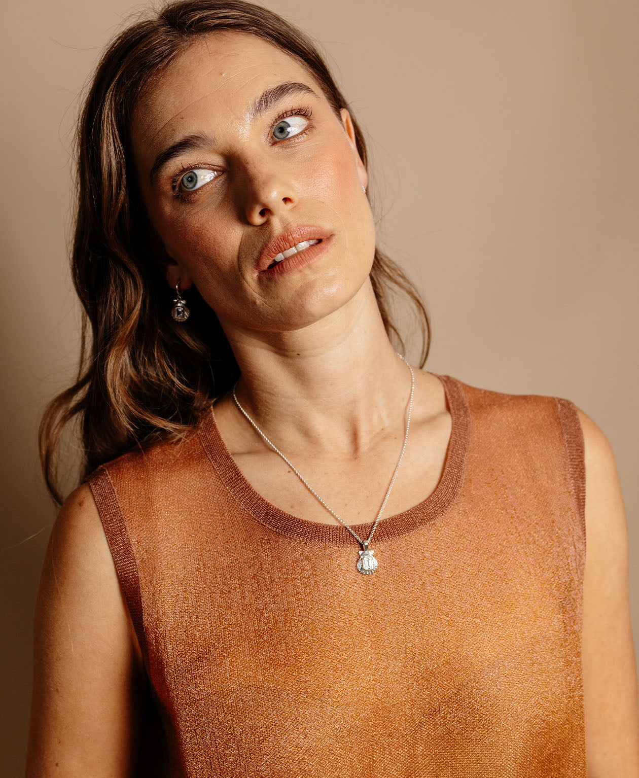 Zoe & Morgan | Cordelia Necklace - Silver White Topaz