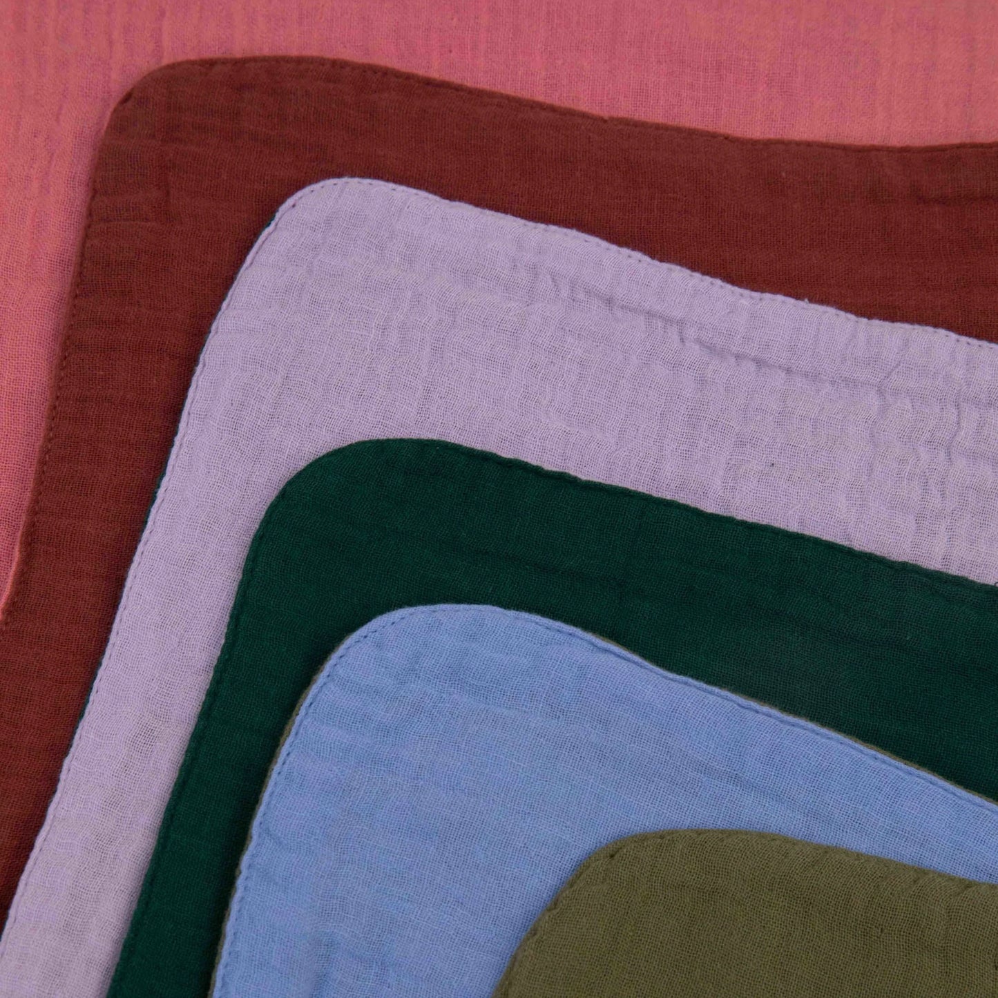 Iammi | Face Cloth Individual - Cornflour Blue & Kawakawa Green