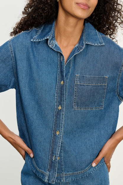 Velvet | Kaddy Denim Top - Classic
