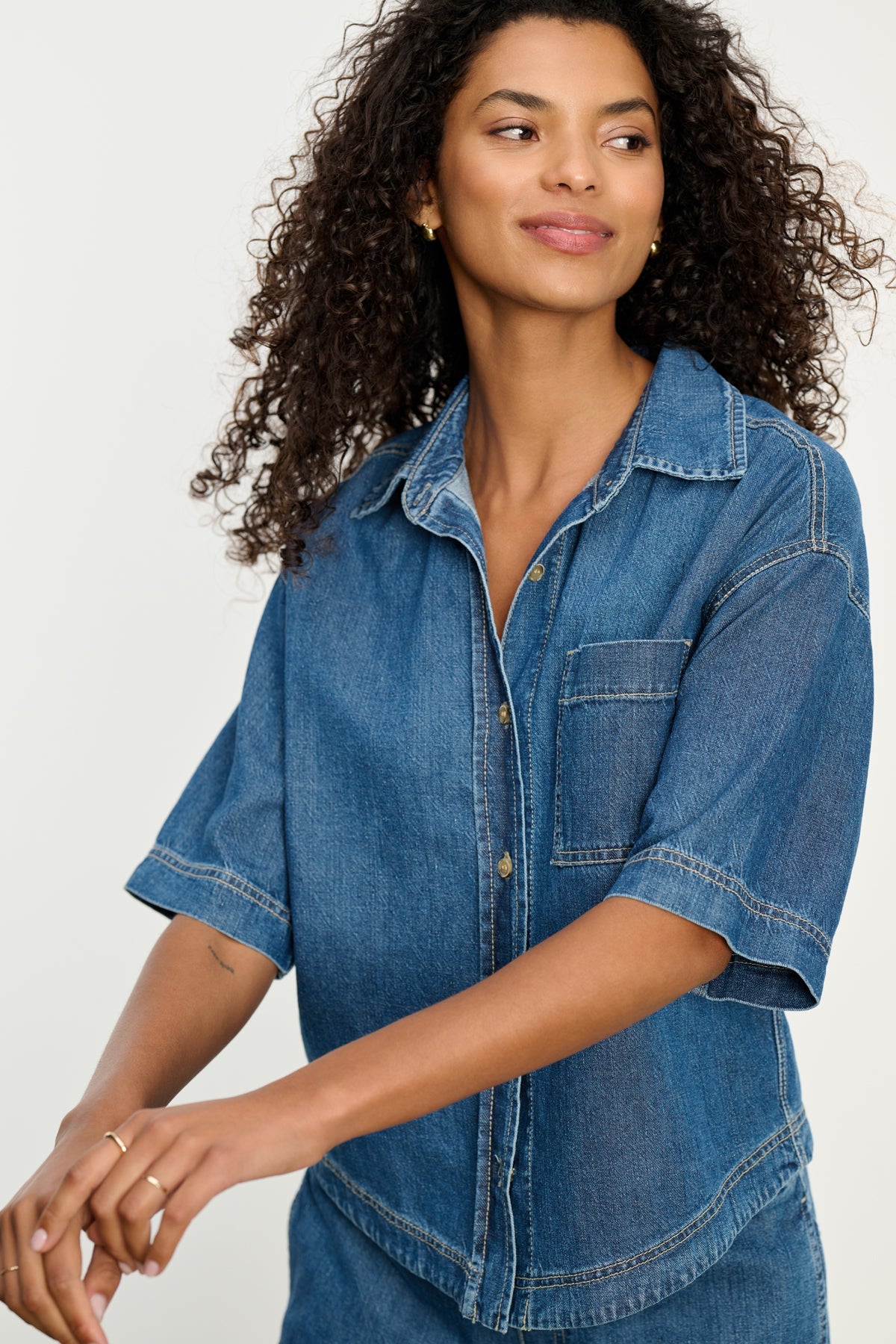 Velvet | Kaddy Denim Top - Classic
