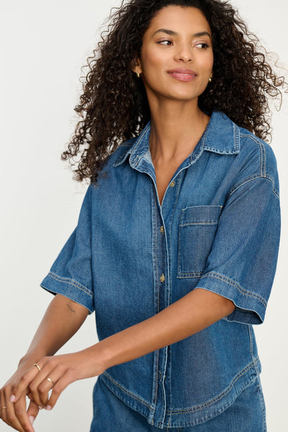 Velvet | Kaddy Denim Top - Classic