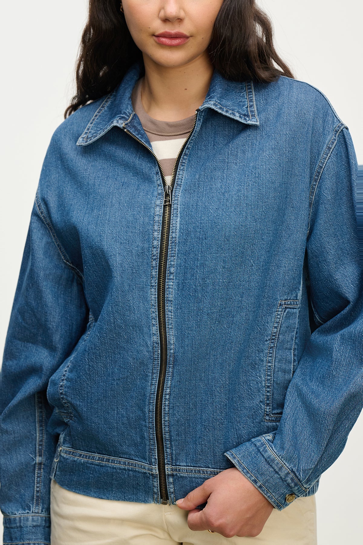 Velvet | Porter Denim Zip Up Jacket - Classic
