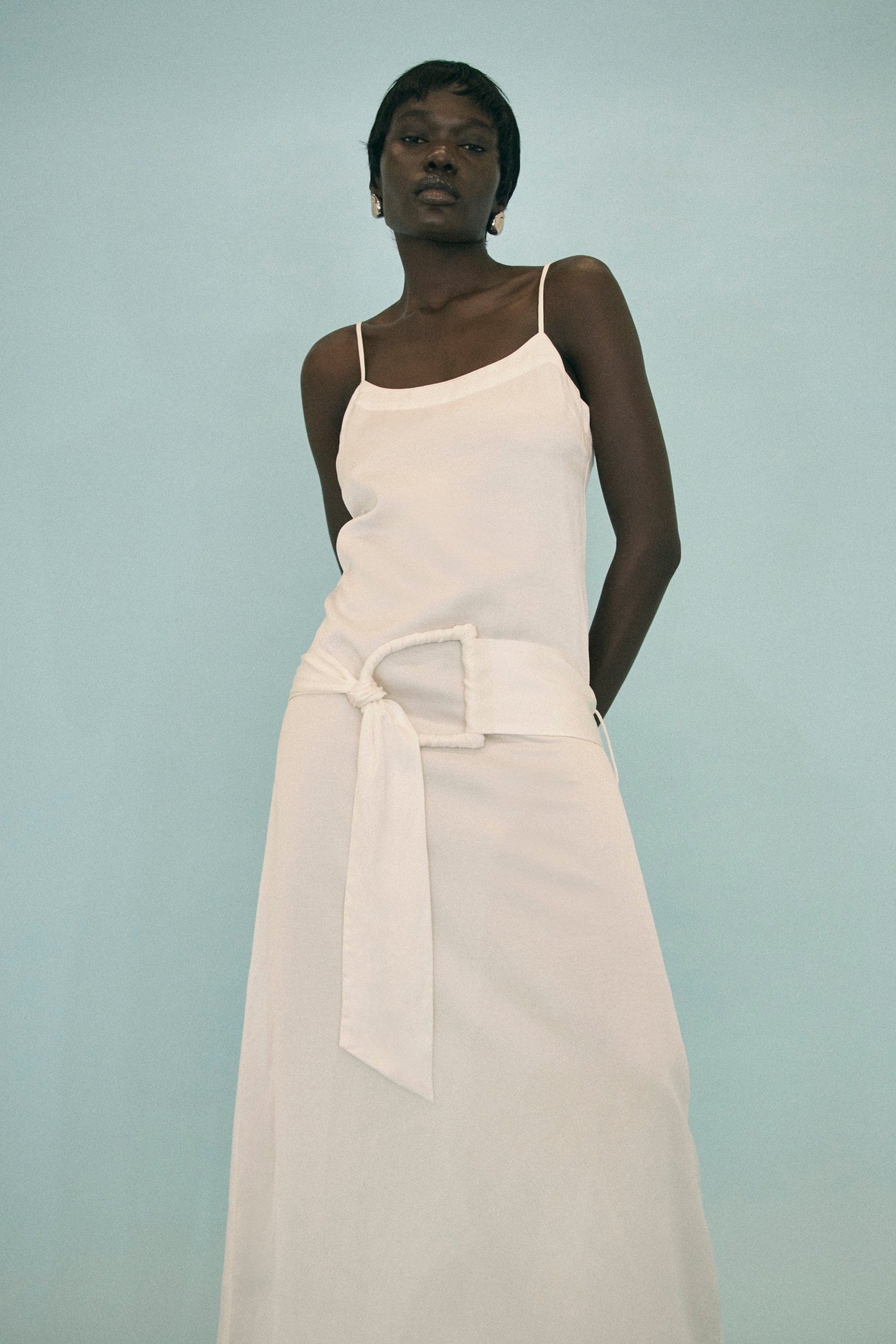 Third Form | Elysian Belted Maxi Dress - White