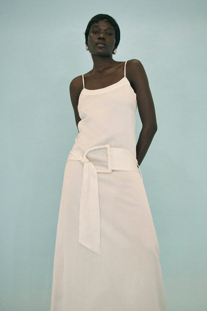 Third Form | Elysian Belted Maxi Dress - White