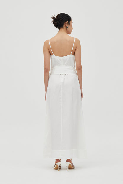 Third Form | Elysian Belted Maxi Dress - White