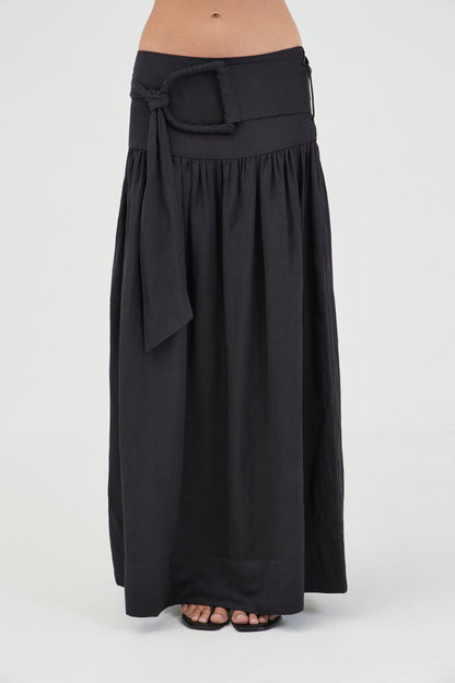 Third Form | Elysian Belted Maxi Skirt - Black