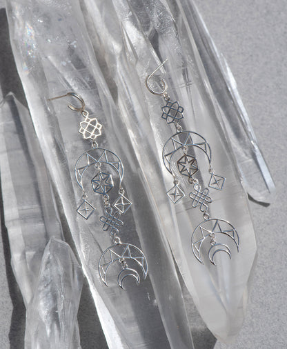 Zoe & Morgan | Enlightened Earrings - Silver