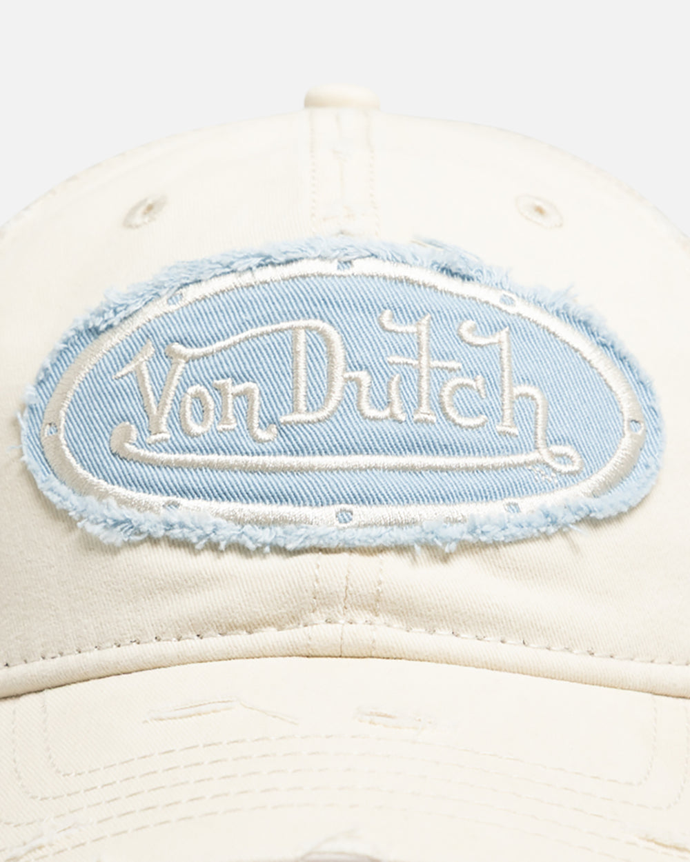 Von Dutch | Distressed Trucker - Ecru / Light Blue