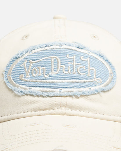 Von Dutch | Distressed Trucker - Ecru / Light Blue