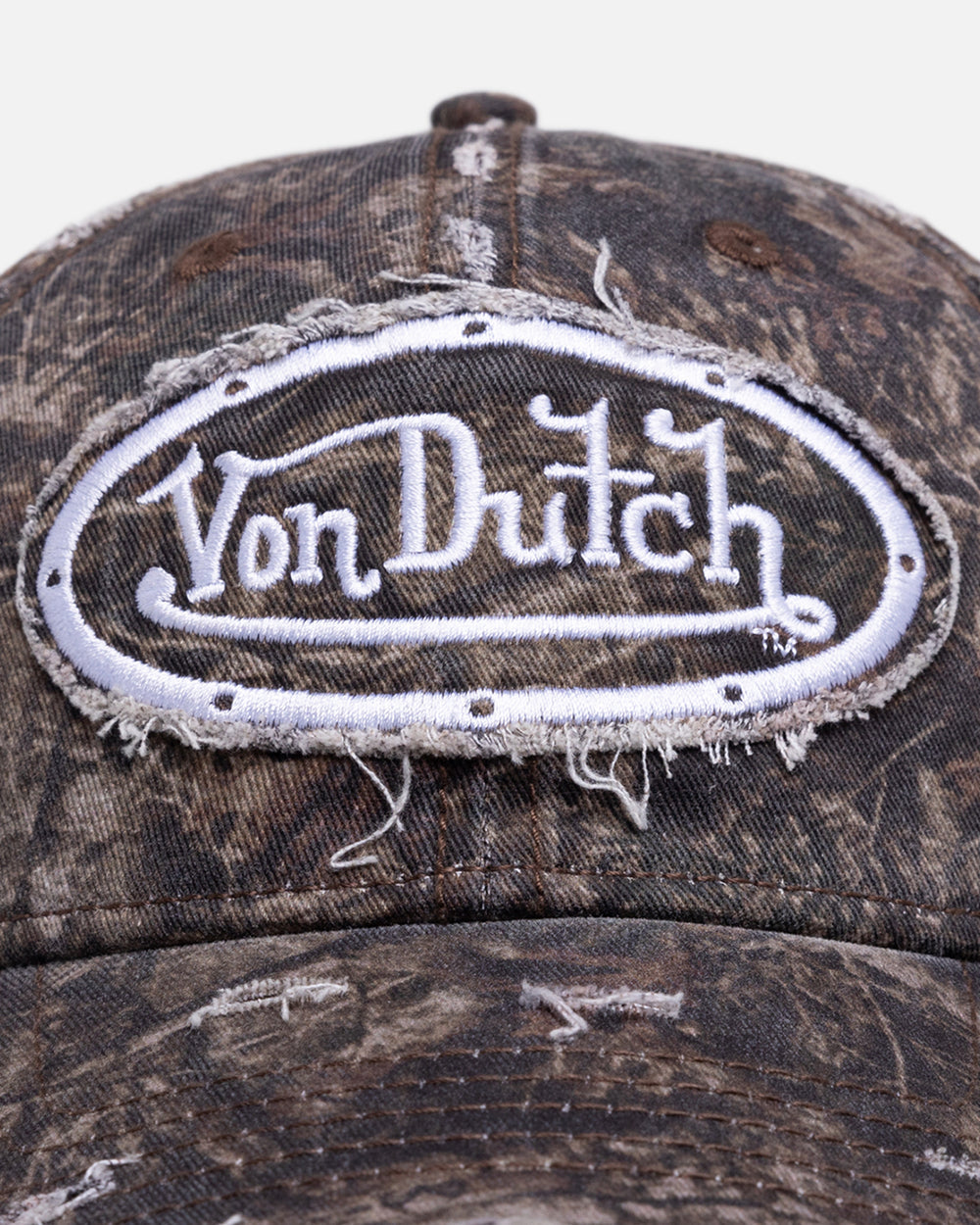 Von Dutch | Dad Cap Destroyed Hat - Nature Camo