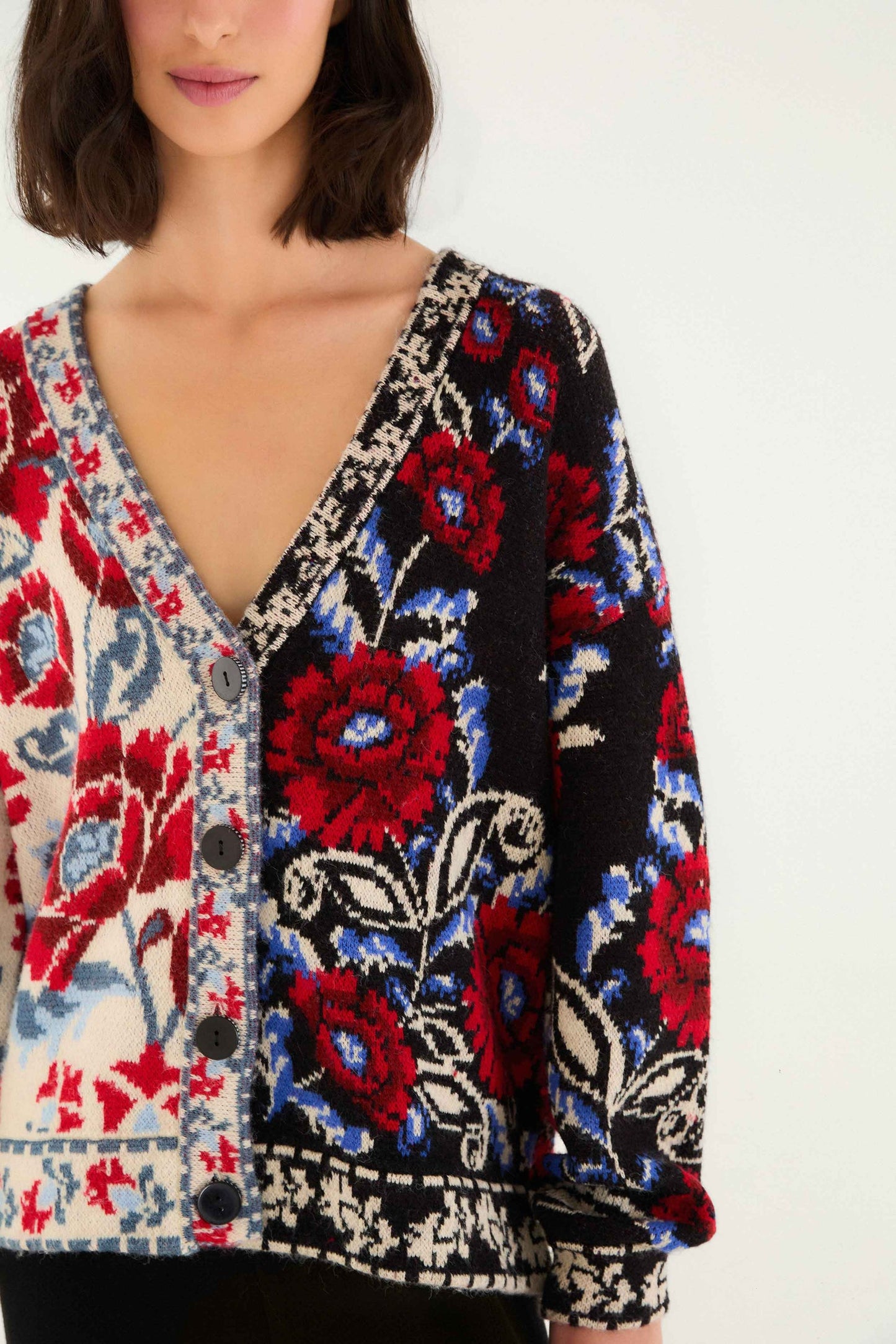 Farm Rio | Knit Cardigan - Mixed Valentina Black