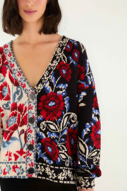Farm Rio | Knit Cardigan - Mixed Valentina Black