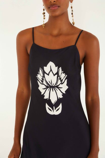 Farm Rio | Slip Maxi Dress - Floral Arabesque Slip Cream
