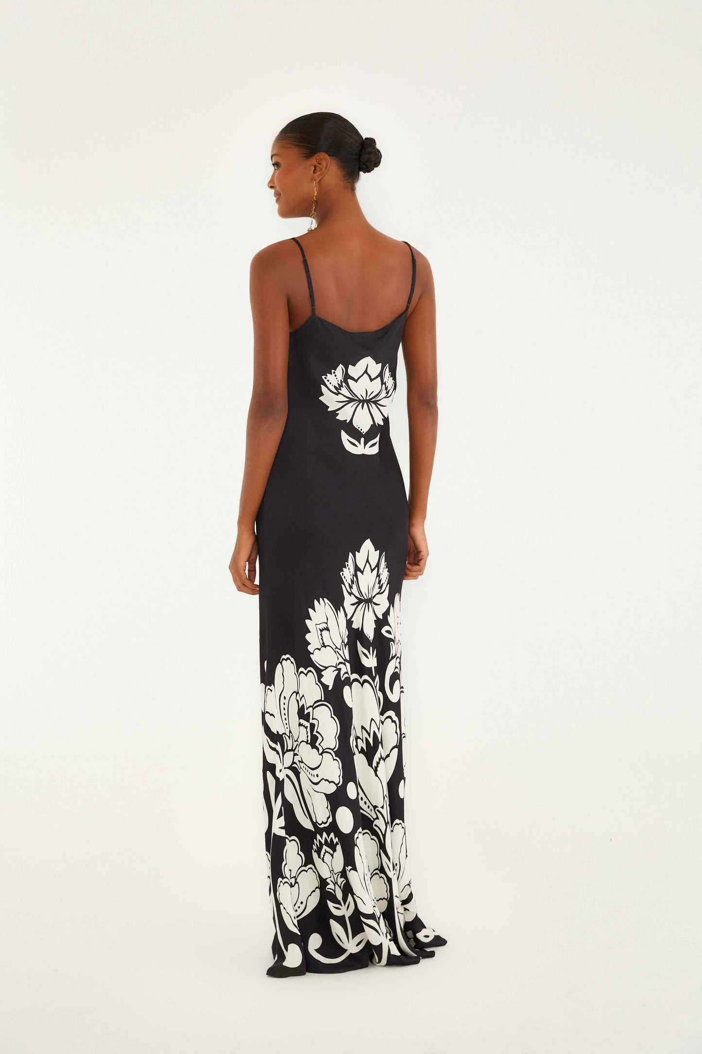 Farm Rio | Slip Maxi Dress - Floral Arabesque Slip Cream
