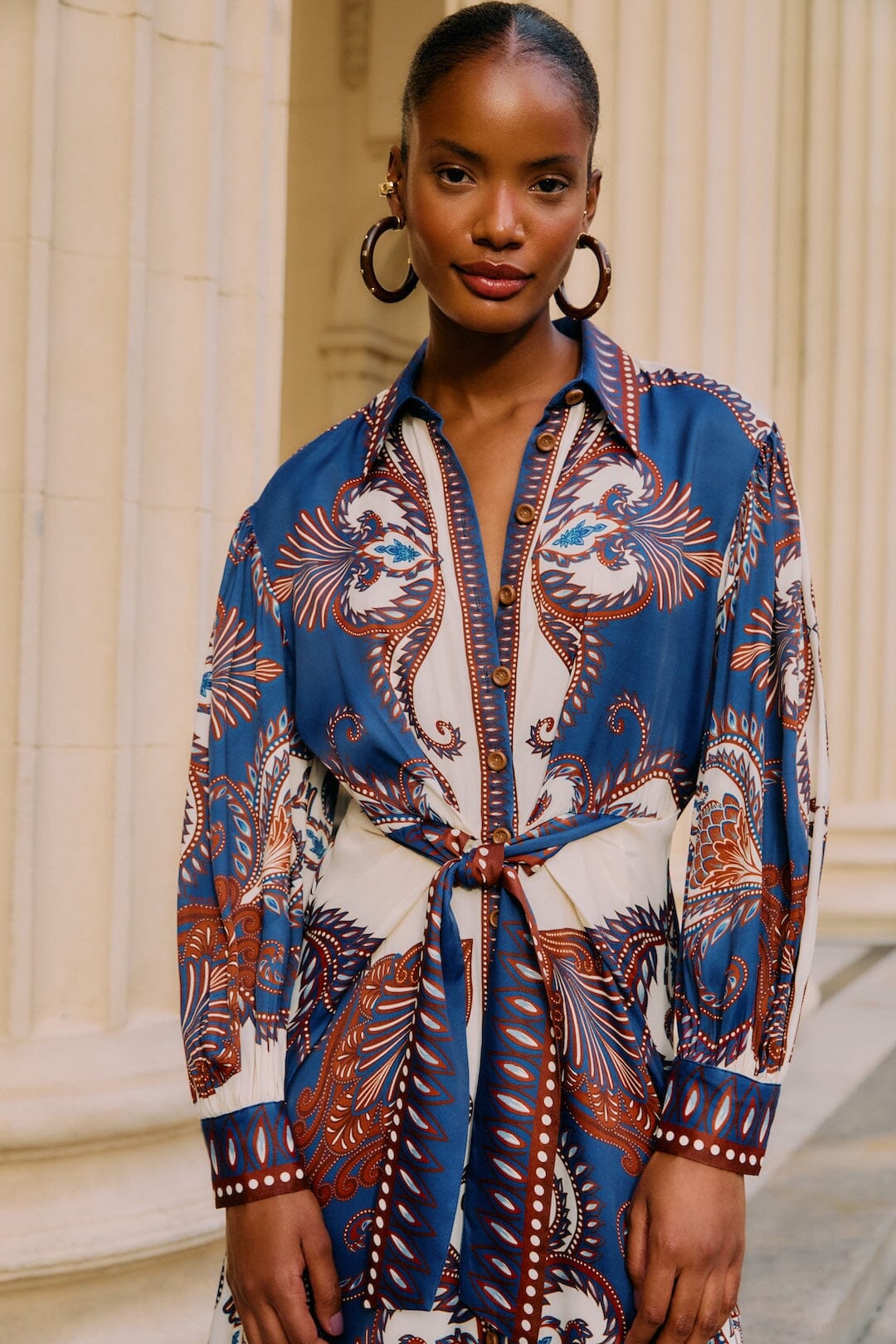 Farm Rio | Midi Dress - Arabesque Blue