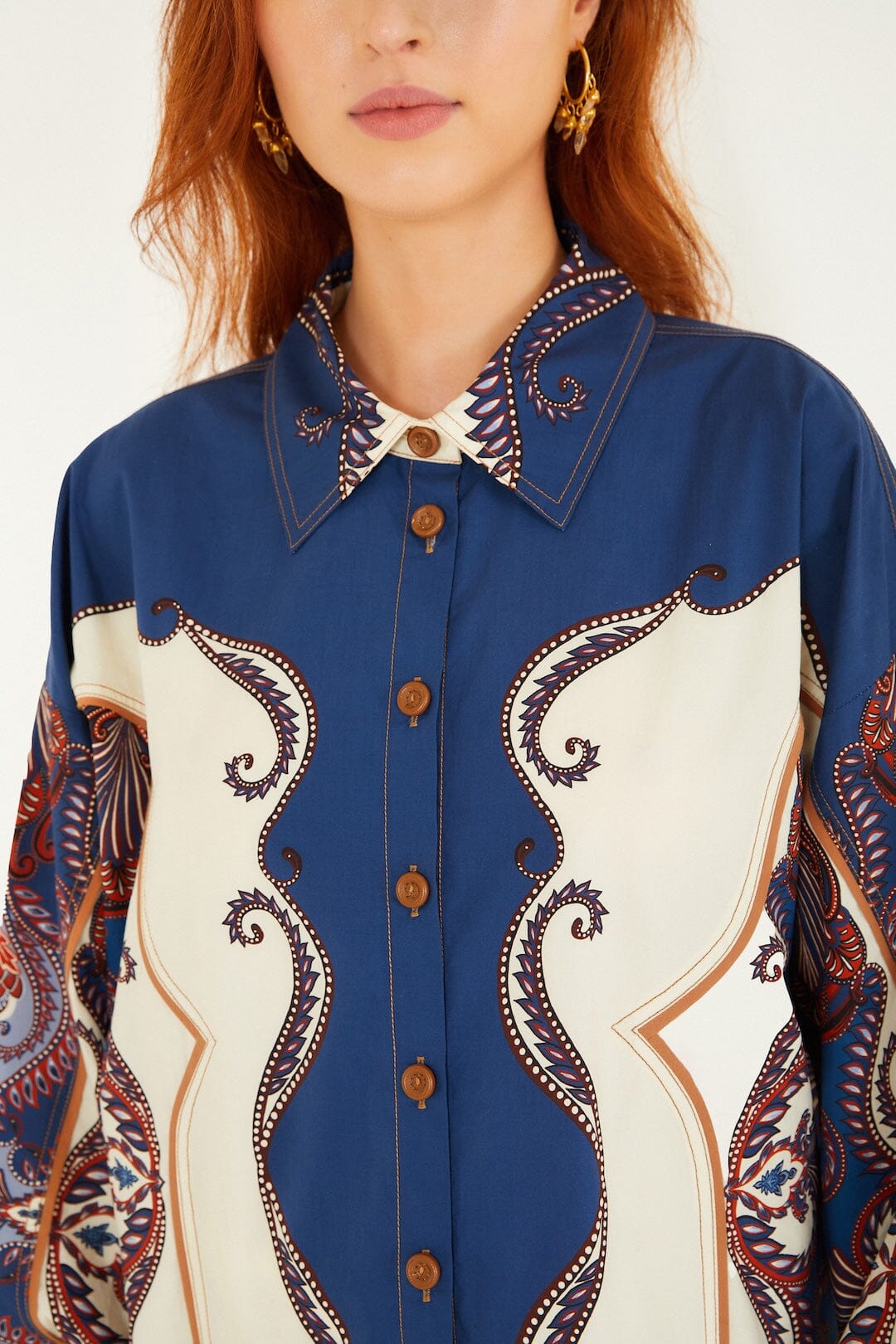 Farm Rio | Long Sleeve Shirt - Arabesque Sand