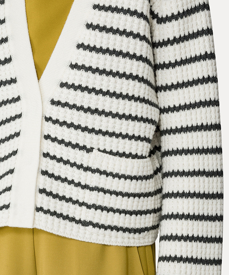 Forte Forte | Merino Striped Cardigan - Bianco