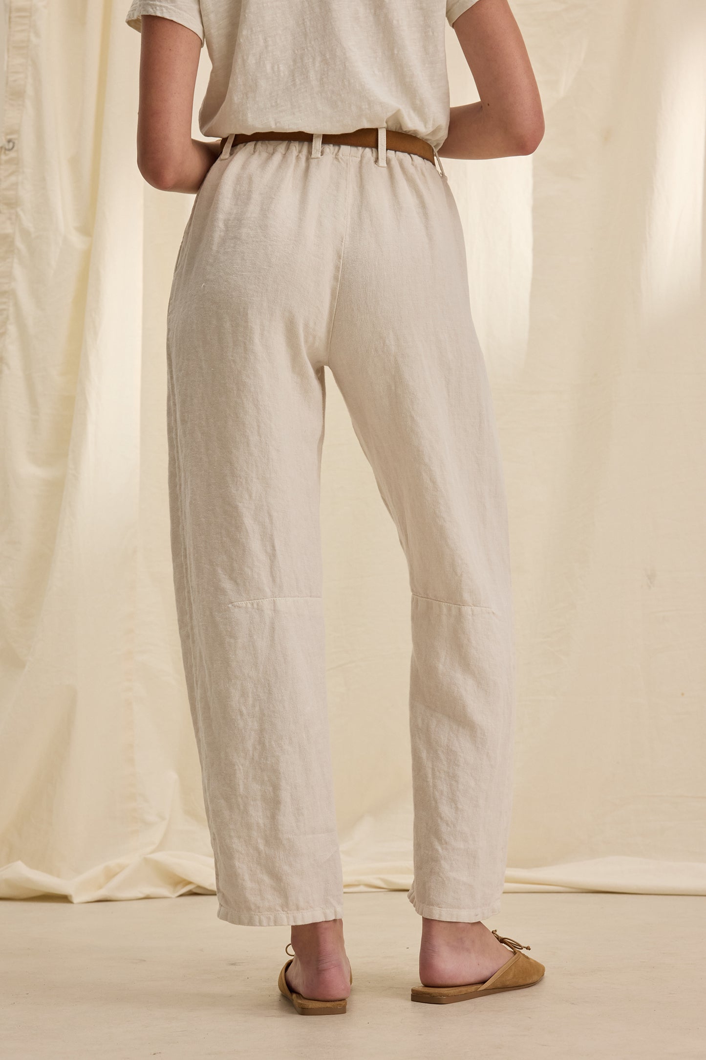 Velvet | Taylor Linen Pants - Bisque