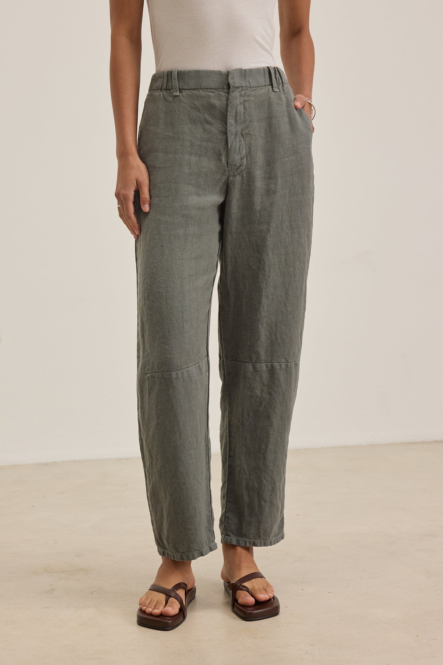 Velvet | Taylor Linen Pants - Graphite