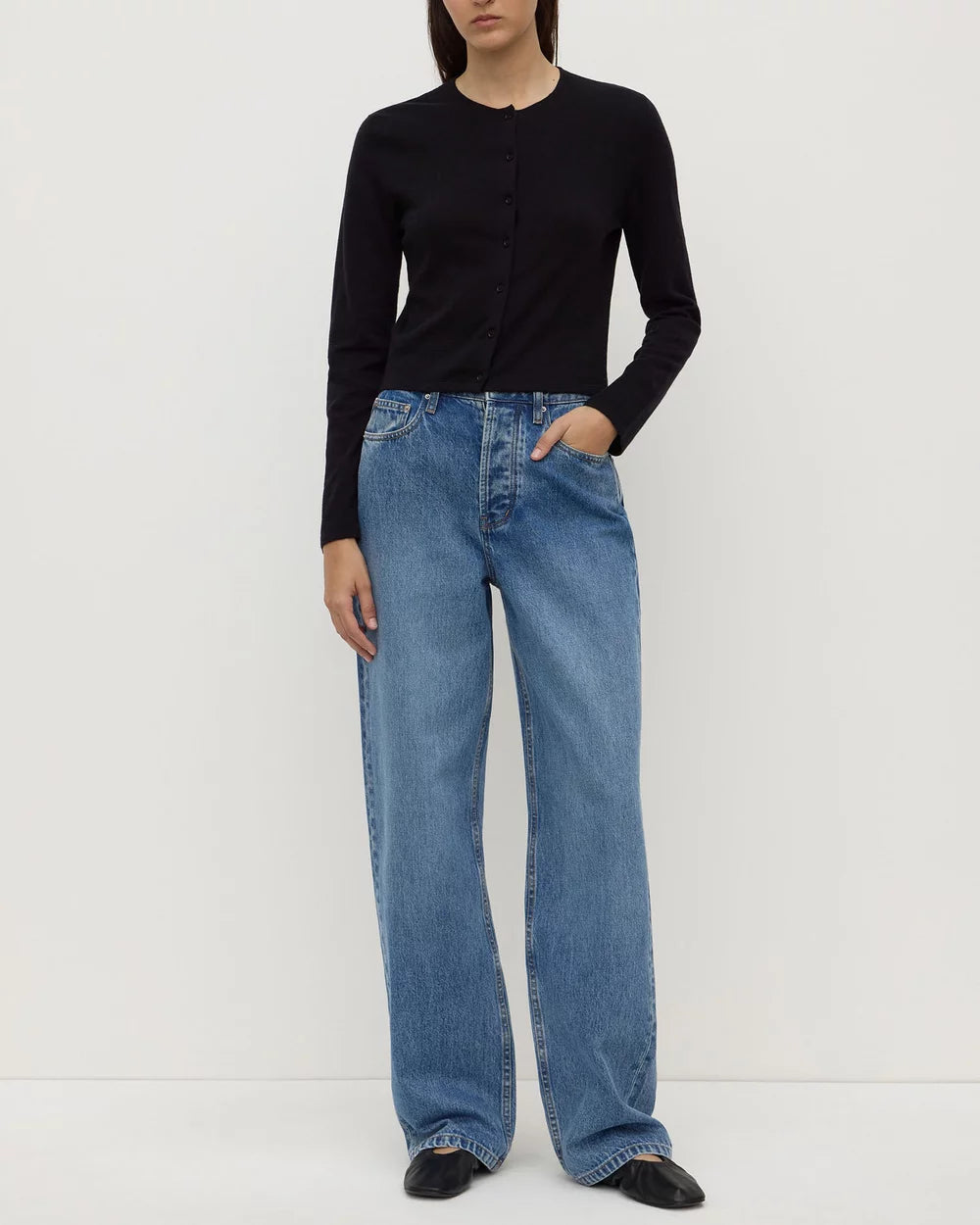 Assembly Label | Tilly Cotton Cashmere Cardigan - Black