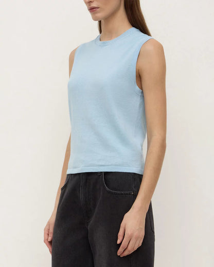 Assembly Label | Helena Cotton Cashmere Vest - Salt