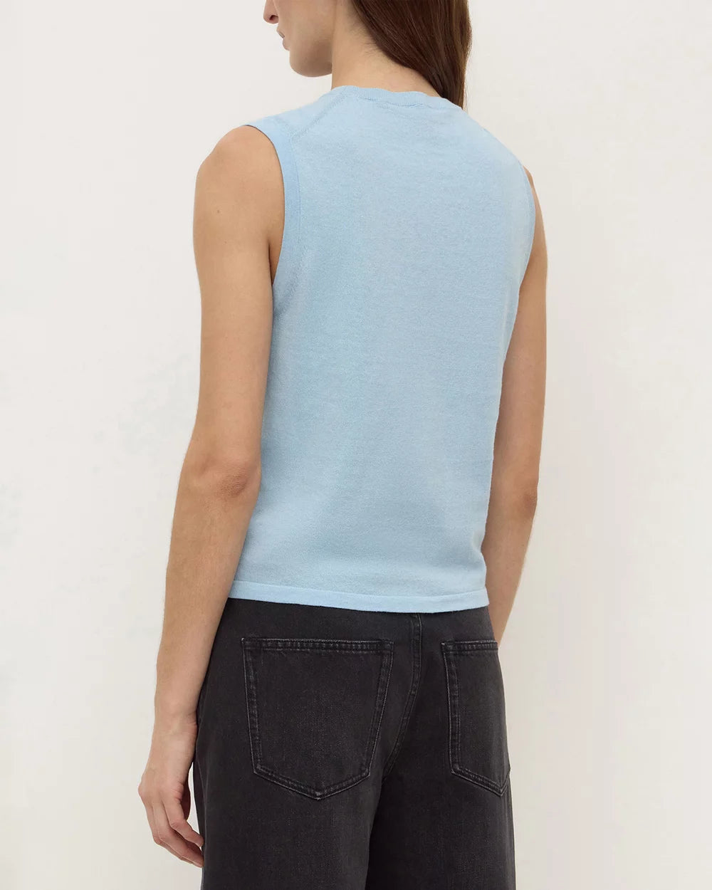 Assembly Label | Helena Cotton Cashmere Vest - Salt