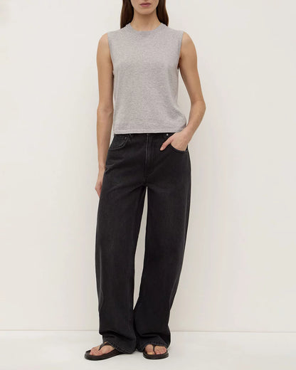 Assembly Label | Helena Cotton Cashmere Vest - Grey Marle