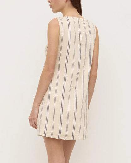 Assembly Label | Ulani Stripe Mini Dress - Cream/Blue