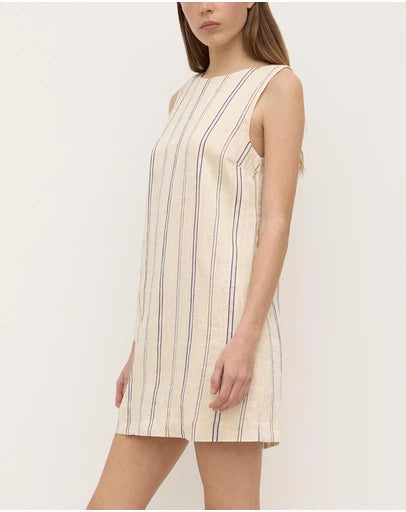 Assembly Label | Ulani Stripe Mini Dress - Cream/Blue