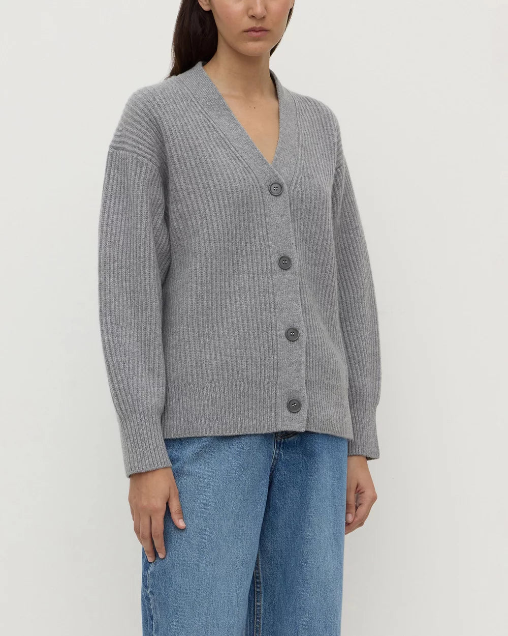 Assembly Label | Paloma Knit Cardigan - Grey Marle