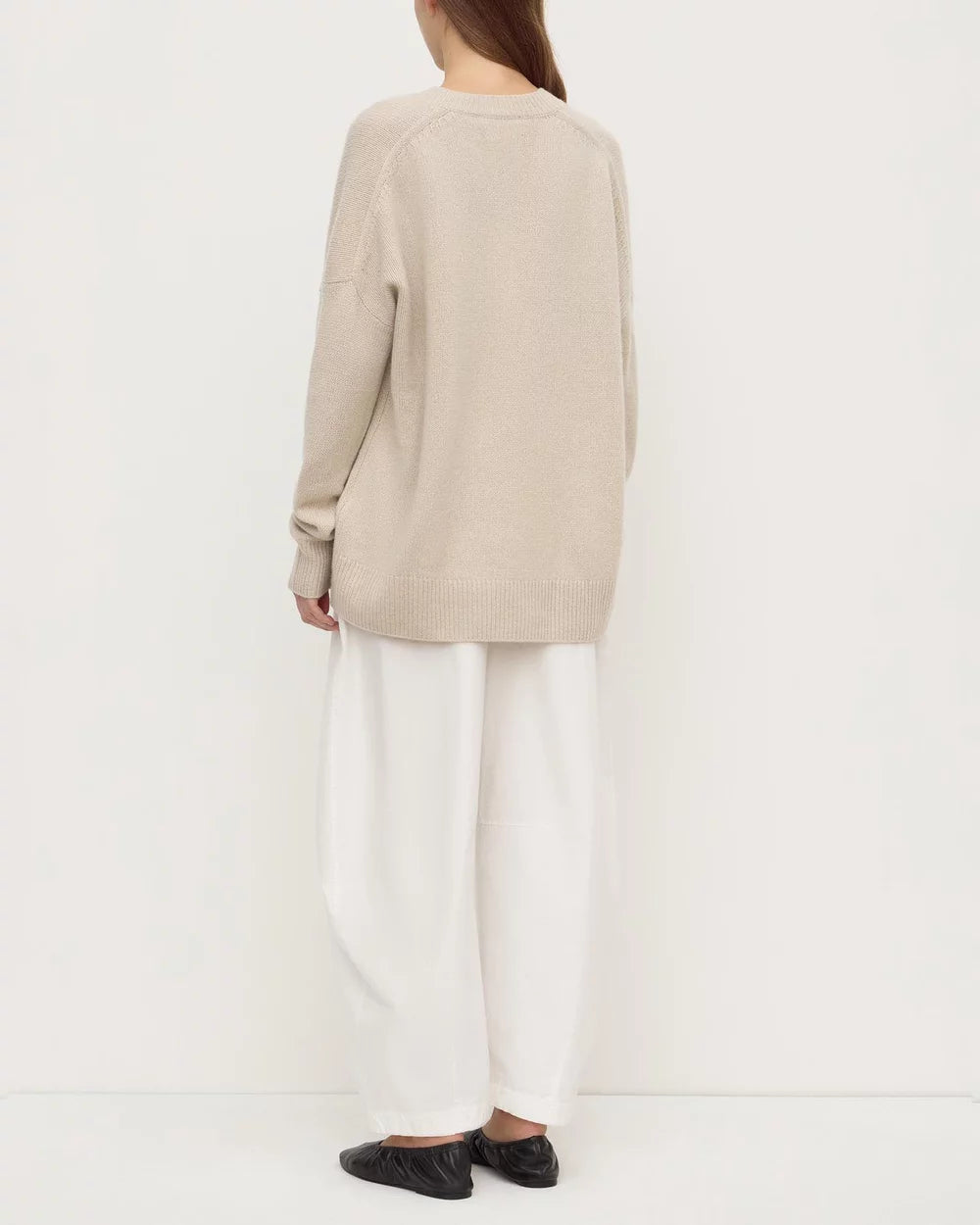 Assembly Label | Alora Cashmere V Neck Knit - Tapioca